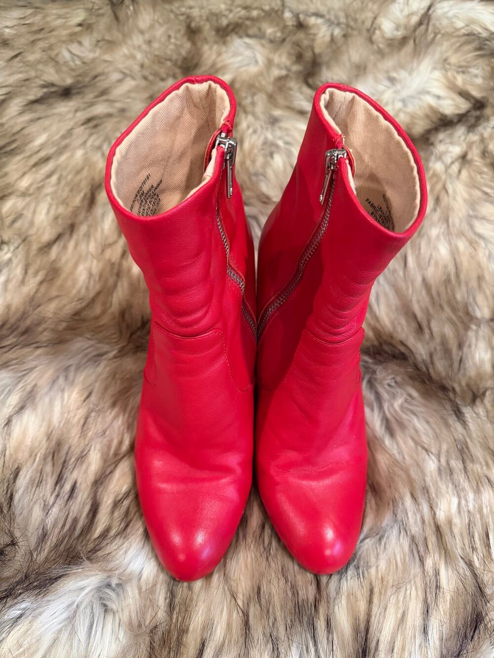 Steve Madden Red Leather Editor Boots 7M